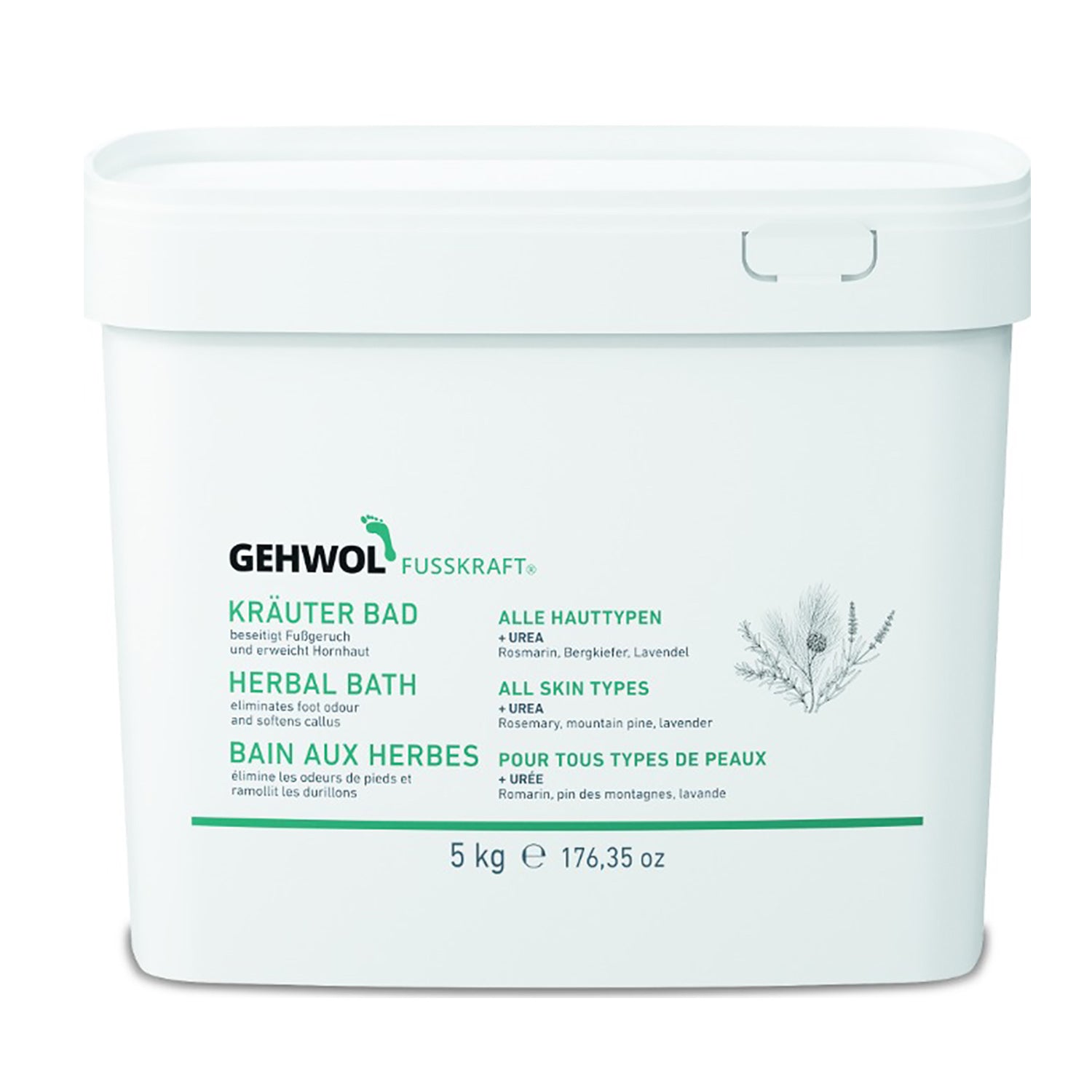 Gehwol Fusskraft Herbal Bath W/Urea 5 kg/176.4 oz. #1011513