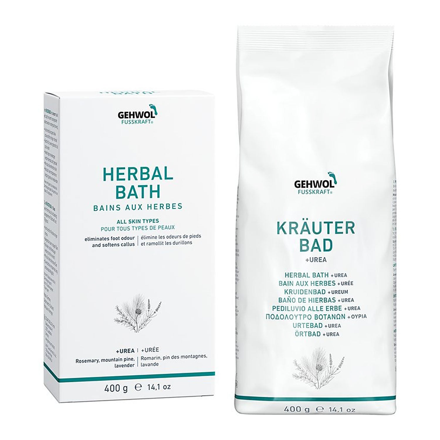 Gehwol Fusskraft Herbal Bath W/Urea 400g GE161151601