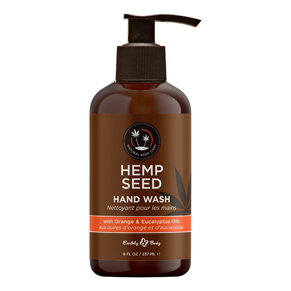 Earthly Body Hemp Seed Hand Wash 8oz Orange & Eu.Oil HSHW008