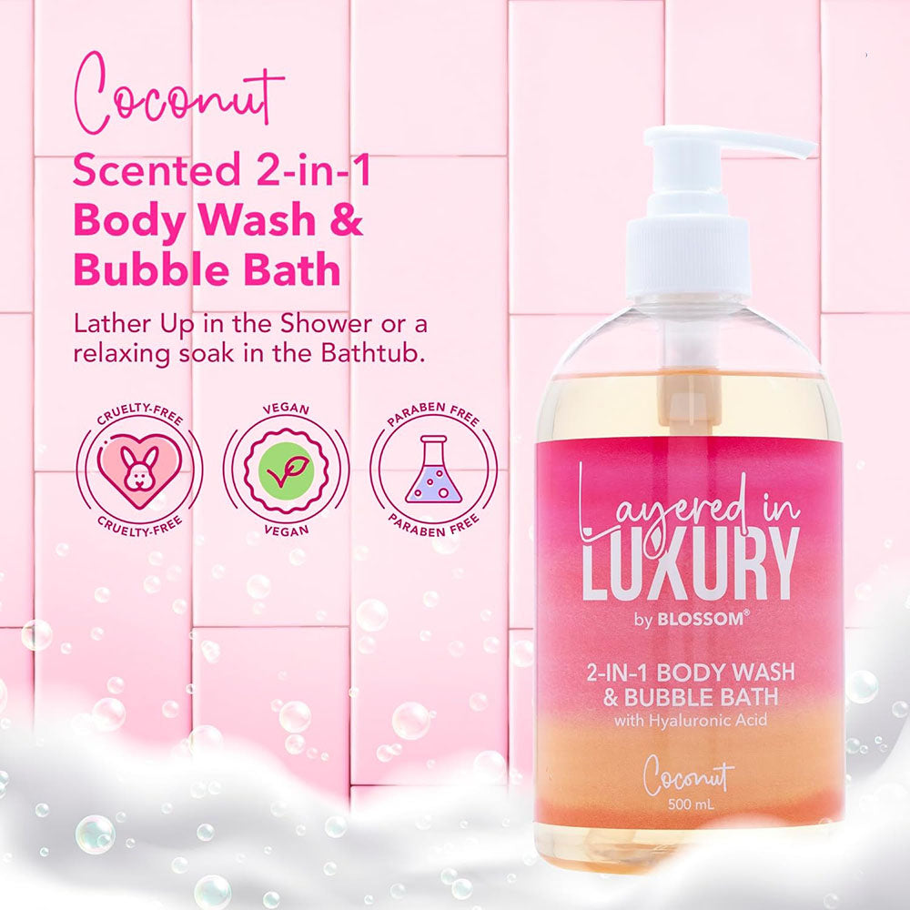 Blossom 2-IN-1 Body Wash & Bubble Bath 500 ml Coconut 90430