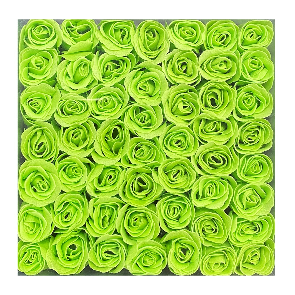 KM Nail Flower Soap Green (49 Roses/Box) 49009