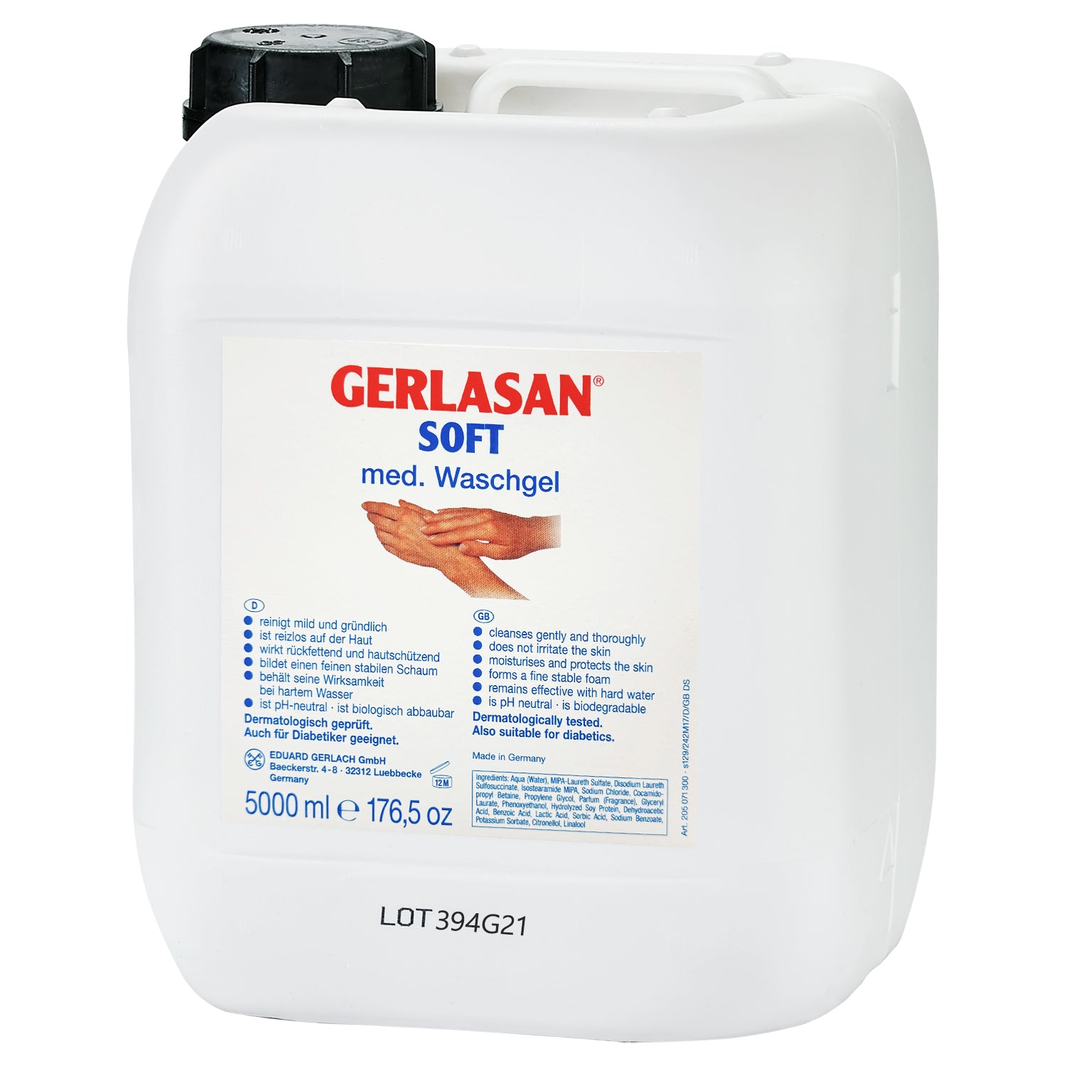 Gerlasan Soft Hands Wash Gel 5000 ml / 176.5 oz 2050713