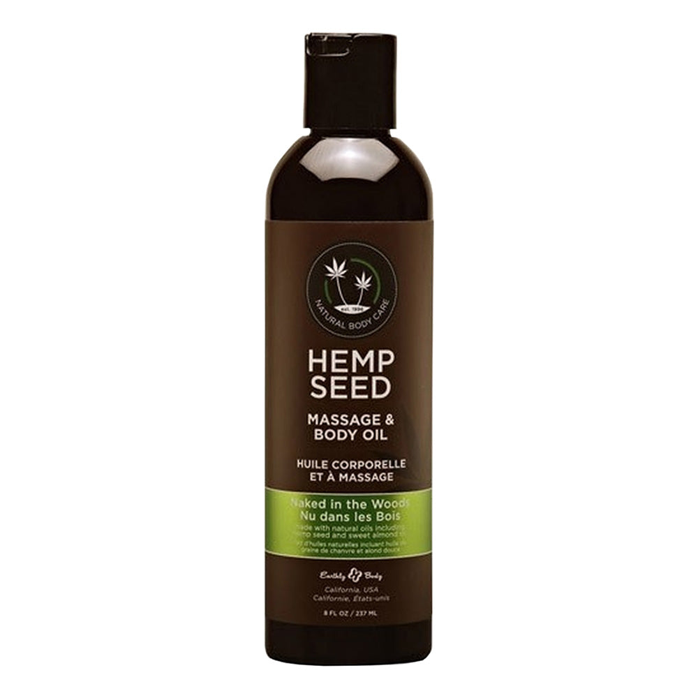 Hemp Seed Massage & Body Oil 8oz - Naked In The Woods MAS022