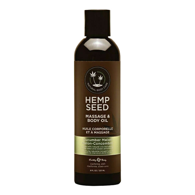 Hemp Seed Massage & Body Oil 8oz-Cucumber Melon MAS010/00324