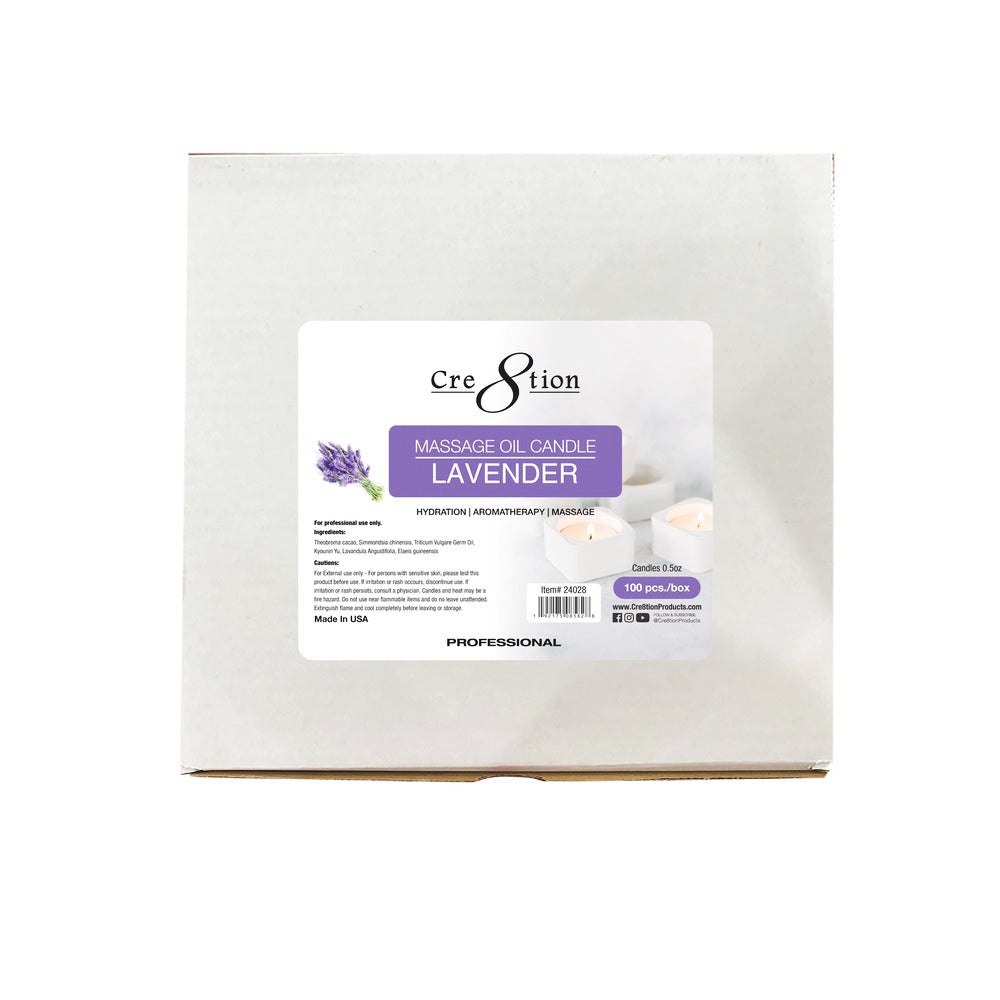 Cre8tion Massage Oil Candles 0.5oz 100pcs - Lavender 24028