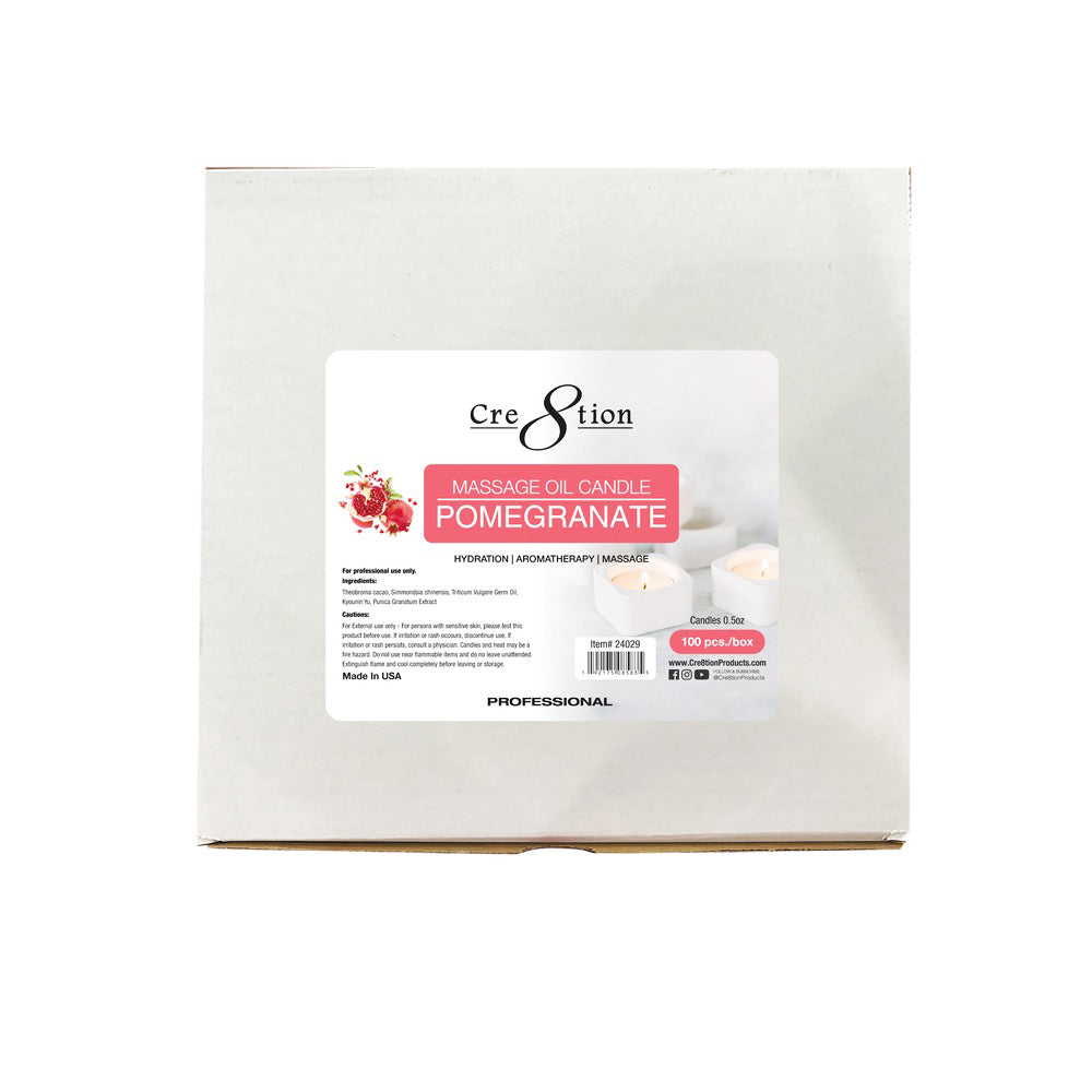 Cre8tion Massage Oil Candles 0.5oz 100pcs Pomegranate 24029
