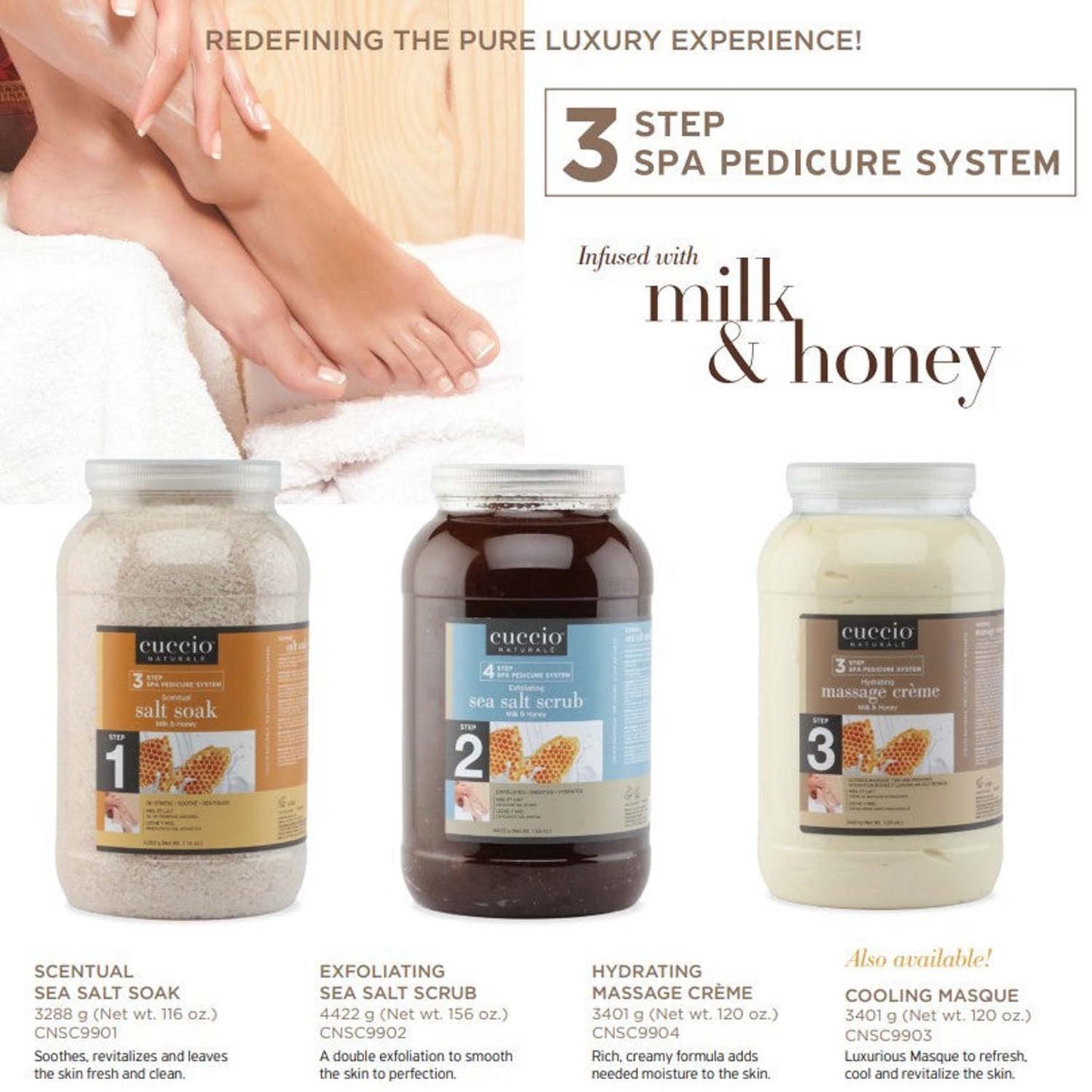 Cuccio Hydrating Massage Creme Milk & Honey120oz/3401g #3404
