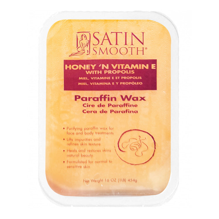 Satin Smooth Honey'n Vit.E Paraffin Wax 16oz SSPB10HVC 09536