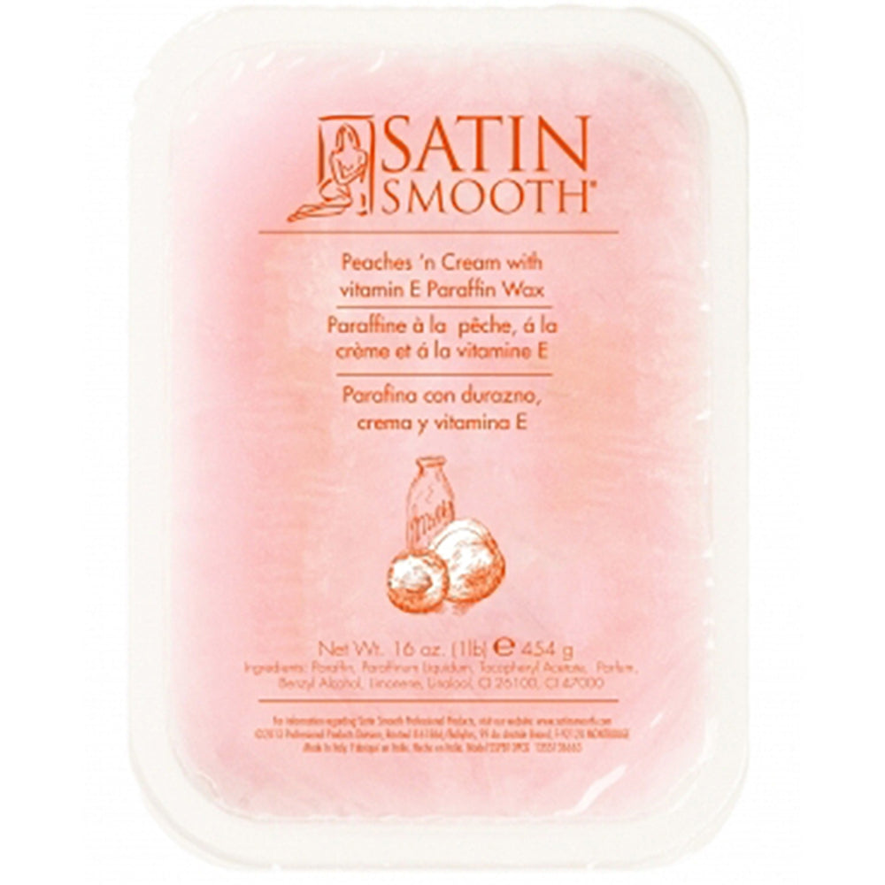 Satin Smooth Peach'n Cream Paraffin Wax 16oz SSPB10PCG 09540