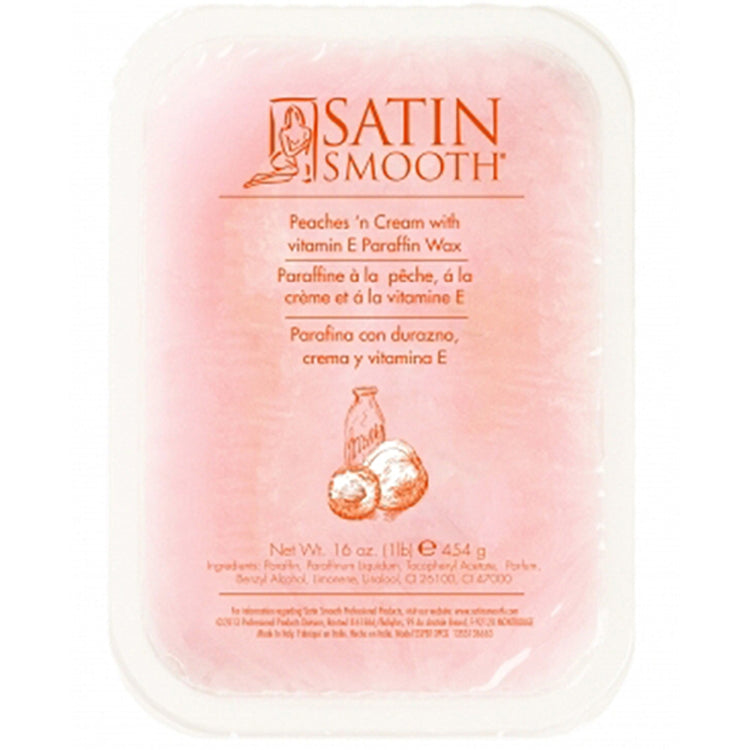 Satin Smooth Peach'n Cream Paraffin Wax 16oz SSPB10PCG 09540