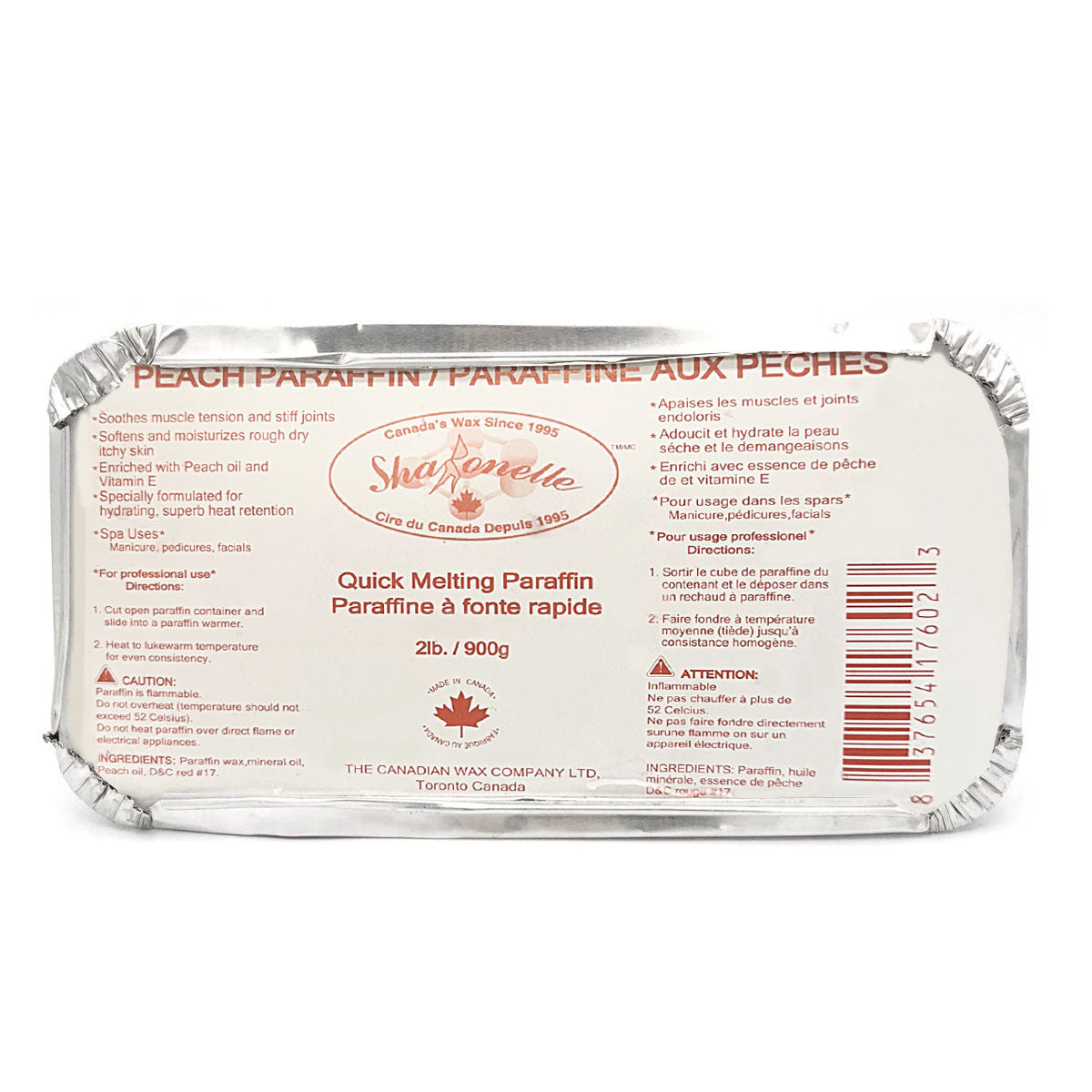 Sharonelle Peach Paraffin Wax 2lb P-2