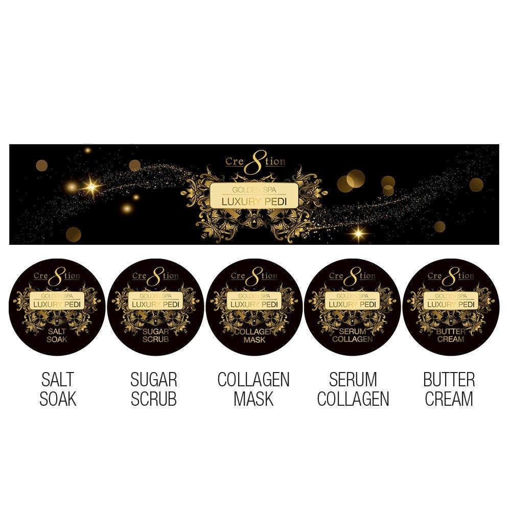 Cre8tion Luxury Golden Pedicure Spa Set 19558