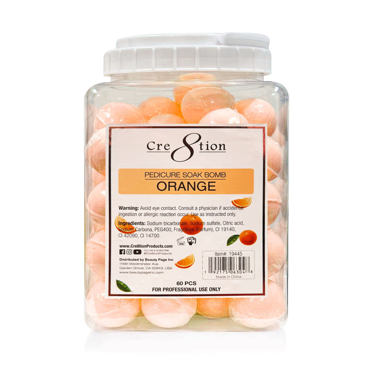 Cre8tion Pedicure Soak Bomb 60 pcs - Orange 19445