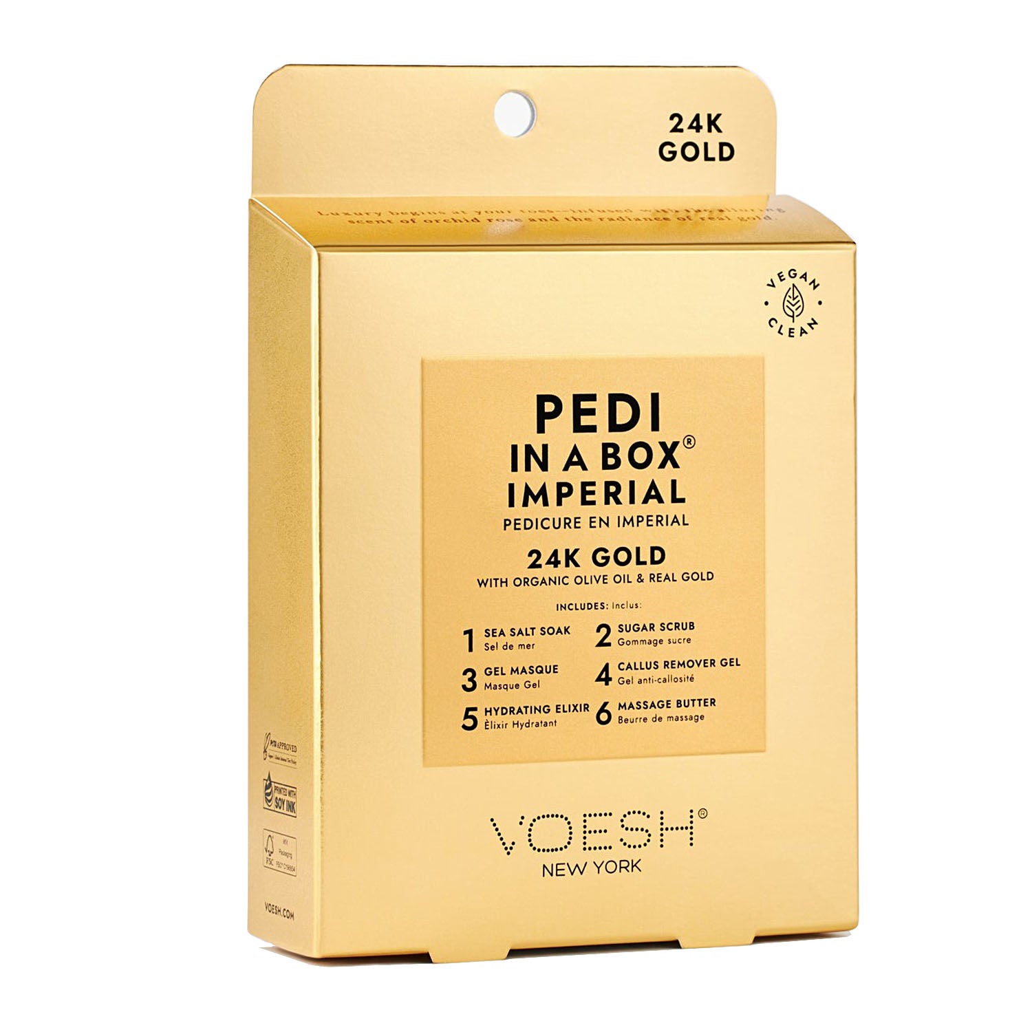 Voesh Pedi In A Box 6 Step - Imperial Gold VPC608GLD 24507