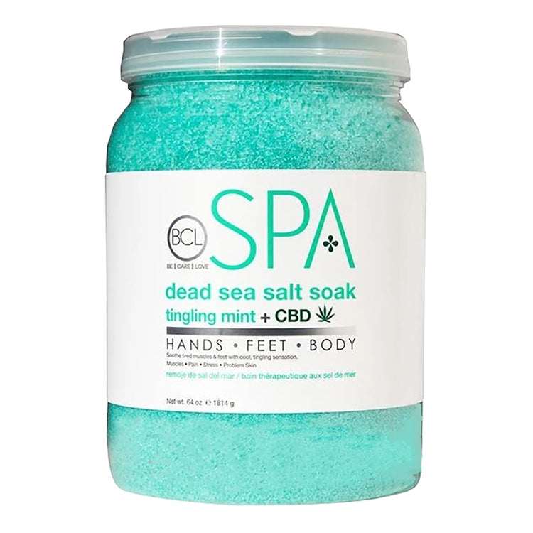 BCL SPA Dead Sea Salt Soak 64 oz - Tingling Mint + CBD 56101