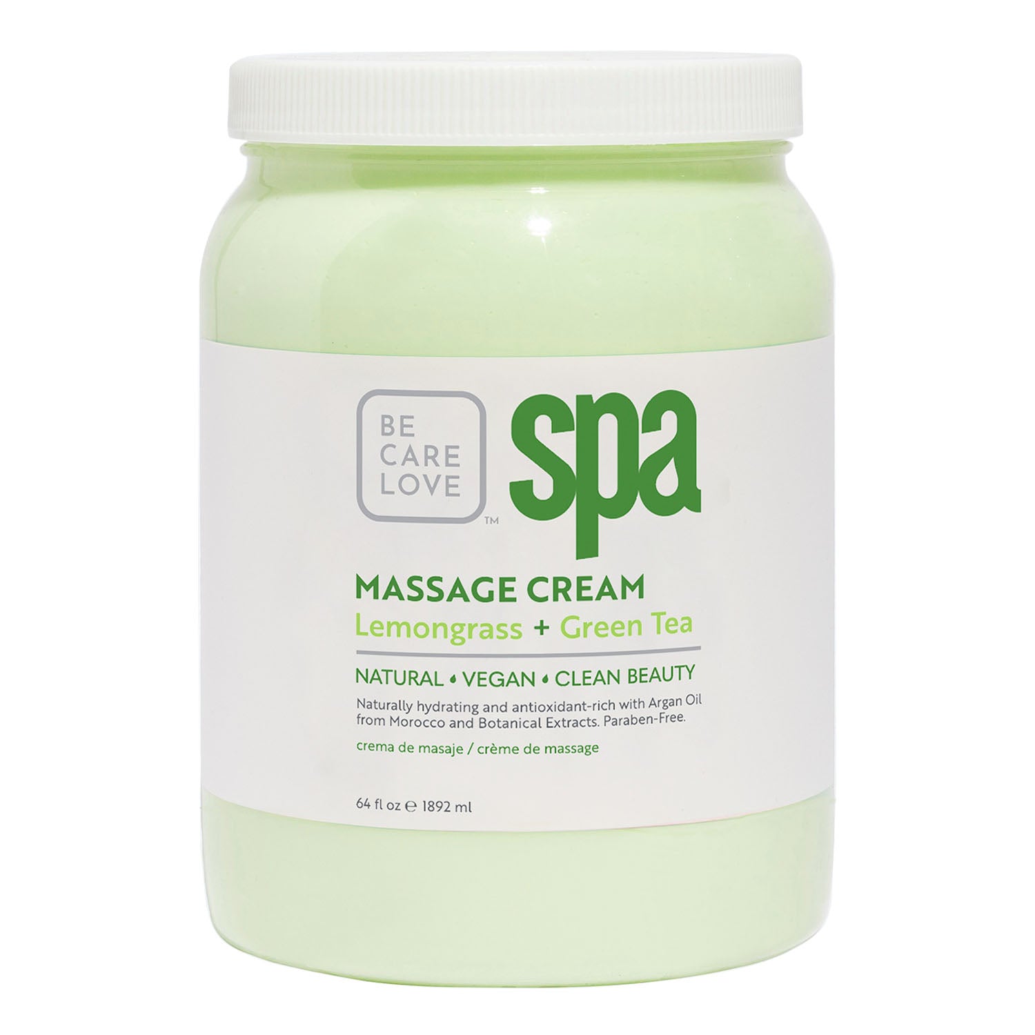 BCL SPA Massage Cream 64 oz - Lemongrass+Green Tea 50006