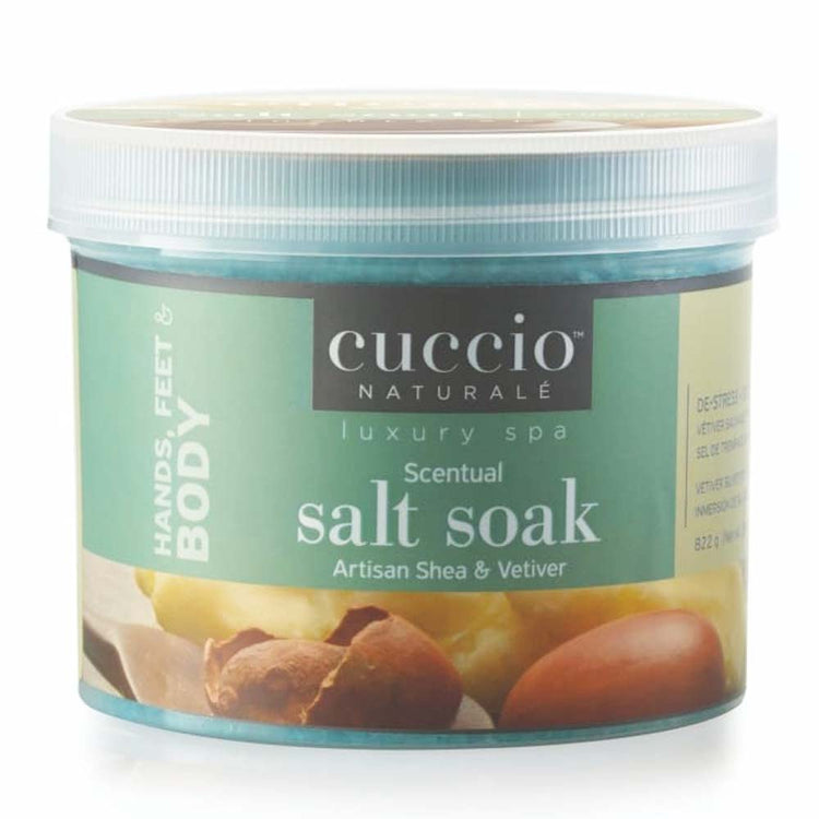 Cuccio Scentual Salt Soak Artisan Shea & Vetiver 29 oz #3268
