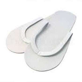 Ikonna Slip Resistant Slippers White 12 Pairs DTS-SR-W 12695