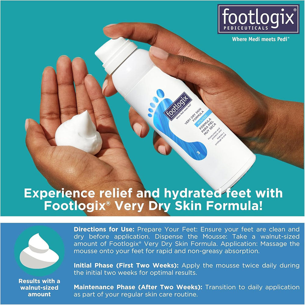 Footlogix Very Dry Skin Formula (3) Mousse 4.23 oz 03131
