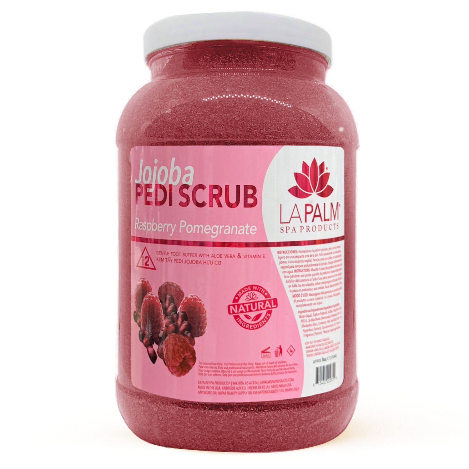 La Palm Jojoba Pedi Scrub 1G - Raspberry Pomegranate LP322