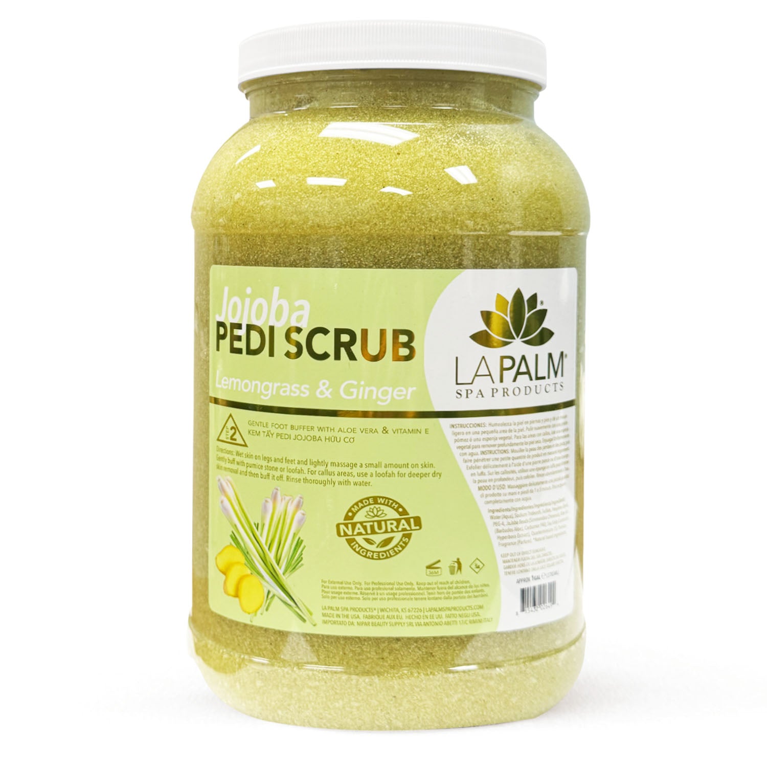 La Palm Jojoba Pedi Scrub 1G-Lemongrass & Ginger LP573/02649