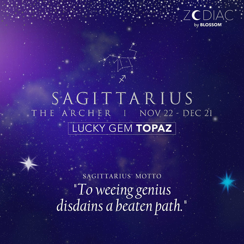 Blossom Zodiac Roll-on Lip Gloss Ornament Box - Sagittarius