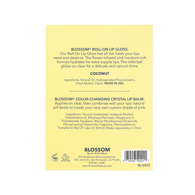 Blossom Roll-on Lip Gloss/Lip Balm Gift Set BLGS23 50024