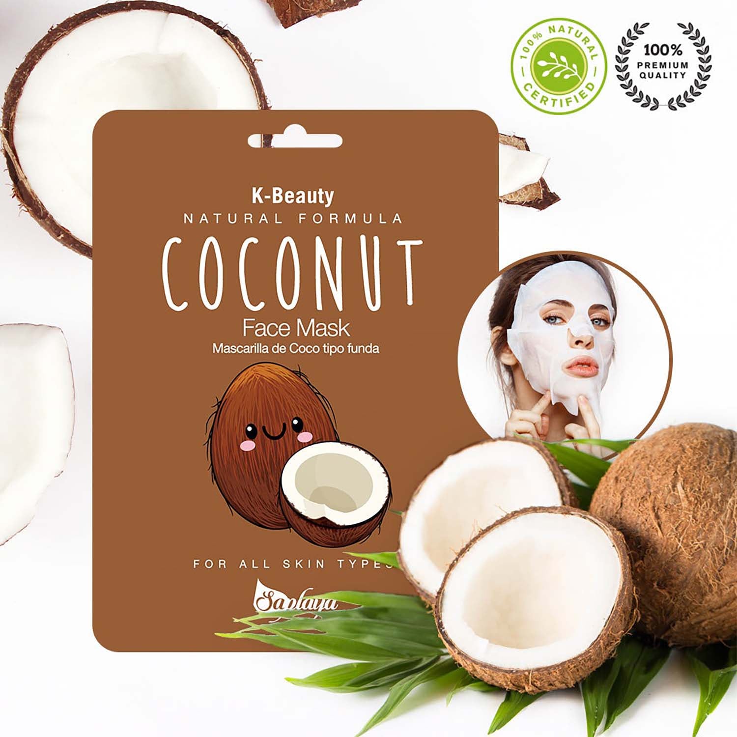 Saplaya Natural Nourishing Coconut Face Mask 25ml SFM010