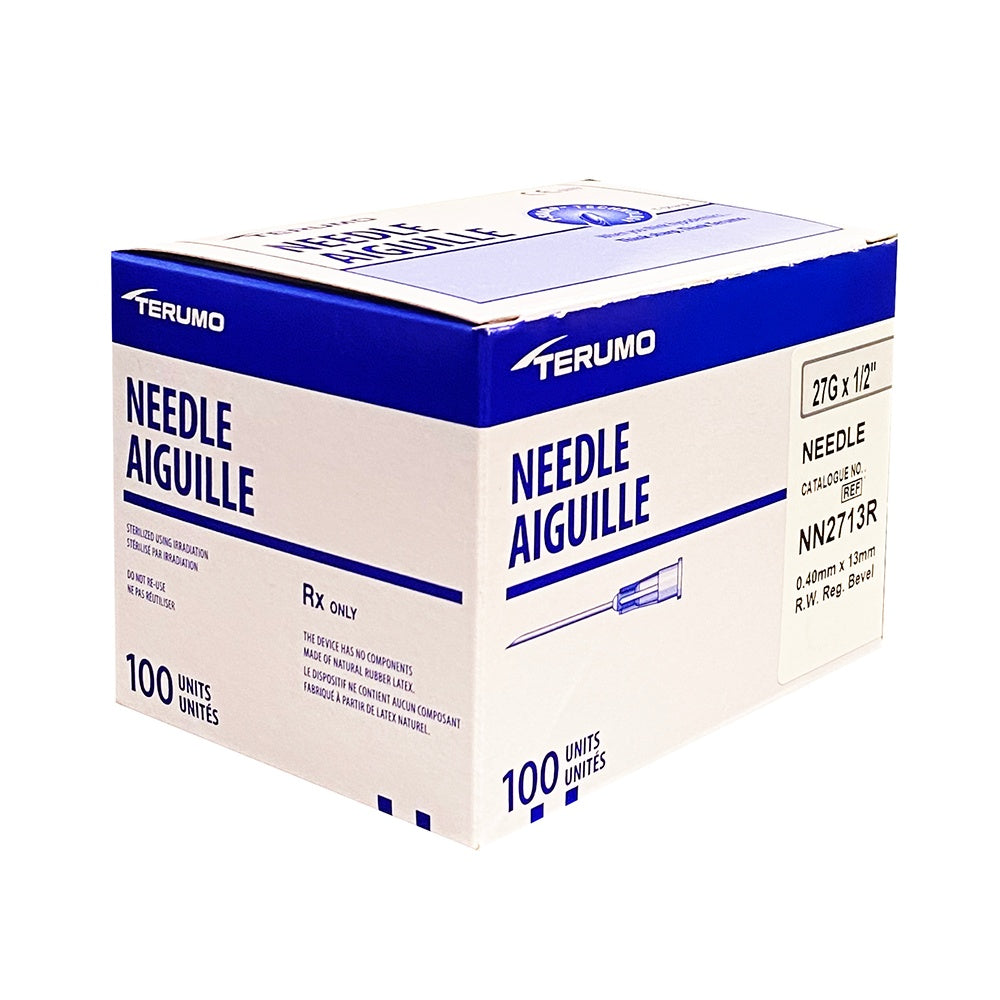 Terumo Needle 27G x 1/2", 0.40mm x 13mm 100 units NN2713R