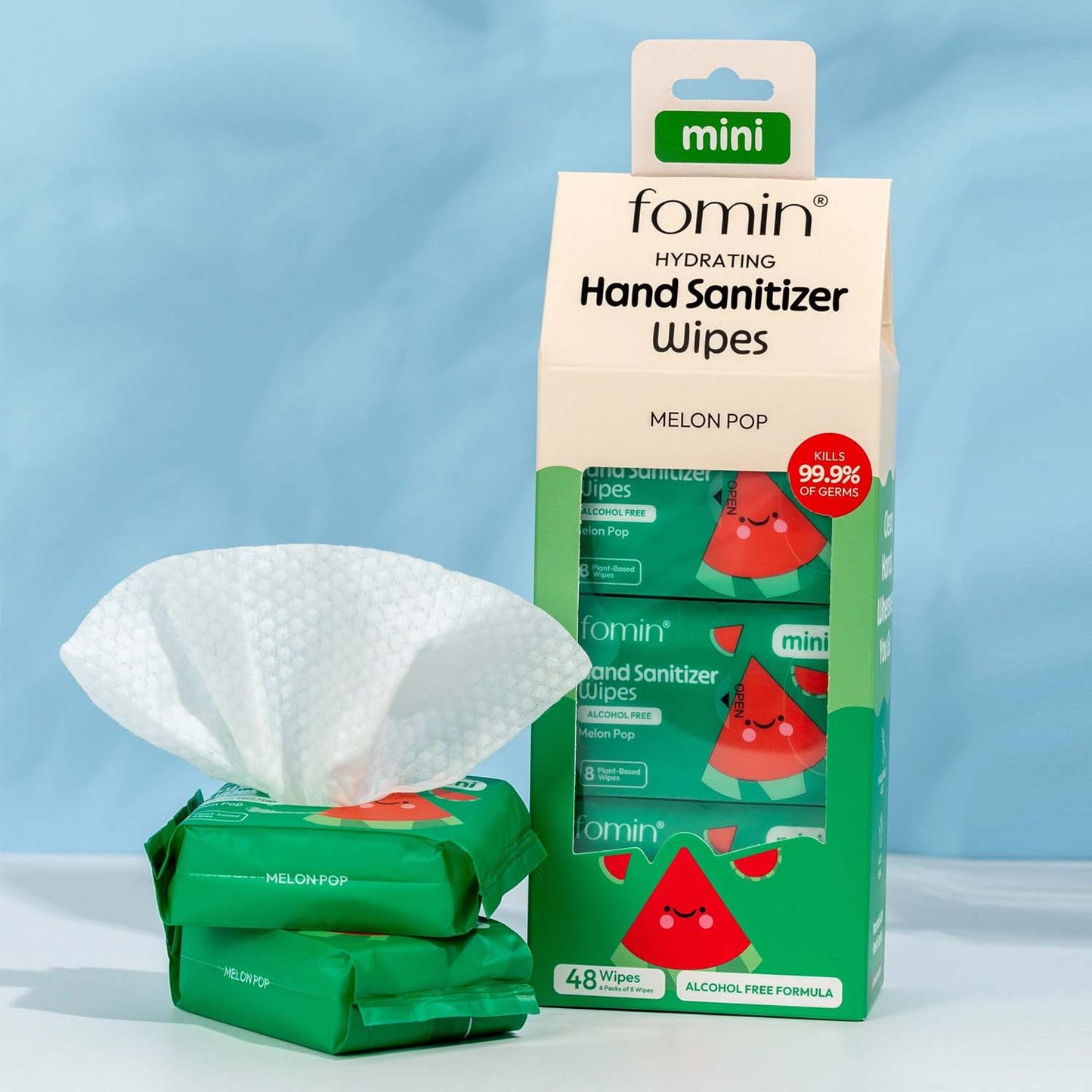 Fomin Hydrating Hand Sanitizer Wipes Melon Pop 26947