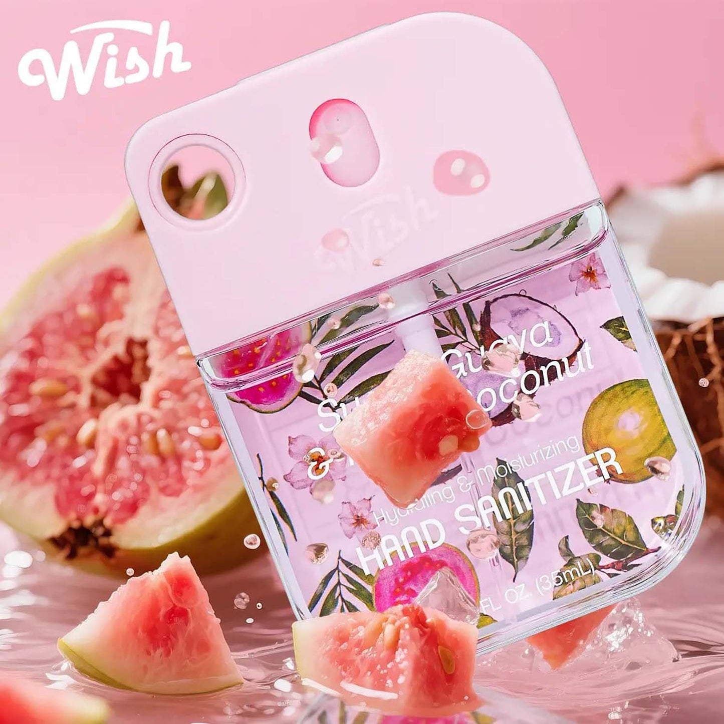 Wish Liquid Hand Sanitizer Sweet Guava & Fresh Coconut 60382
