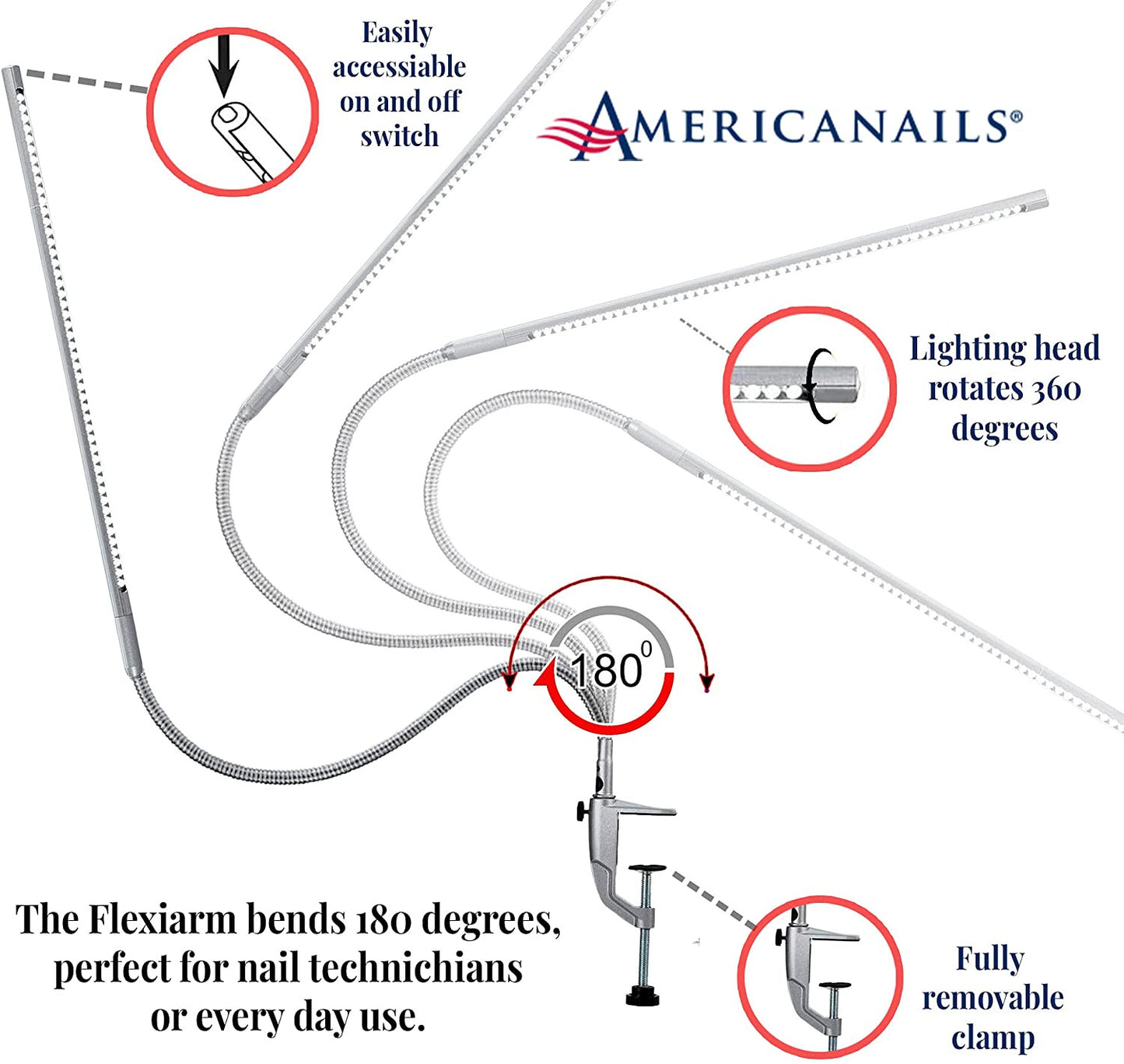 Americanails Original FlexiLamp LED Table Lamp AMN1002/77021