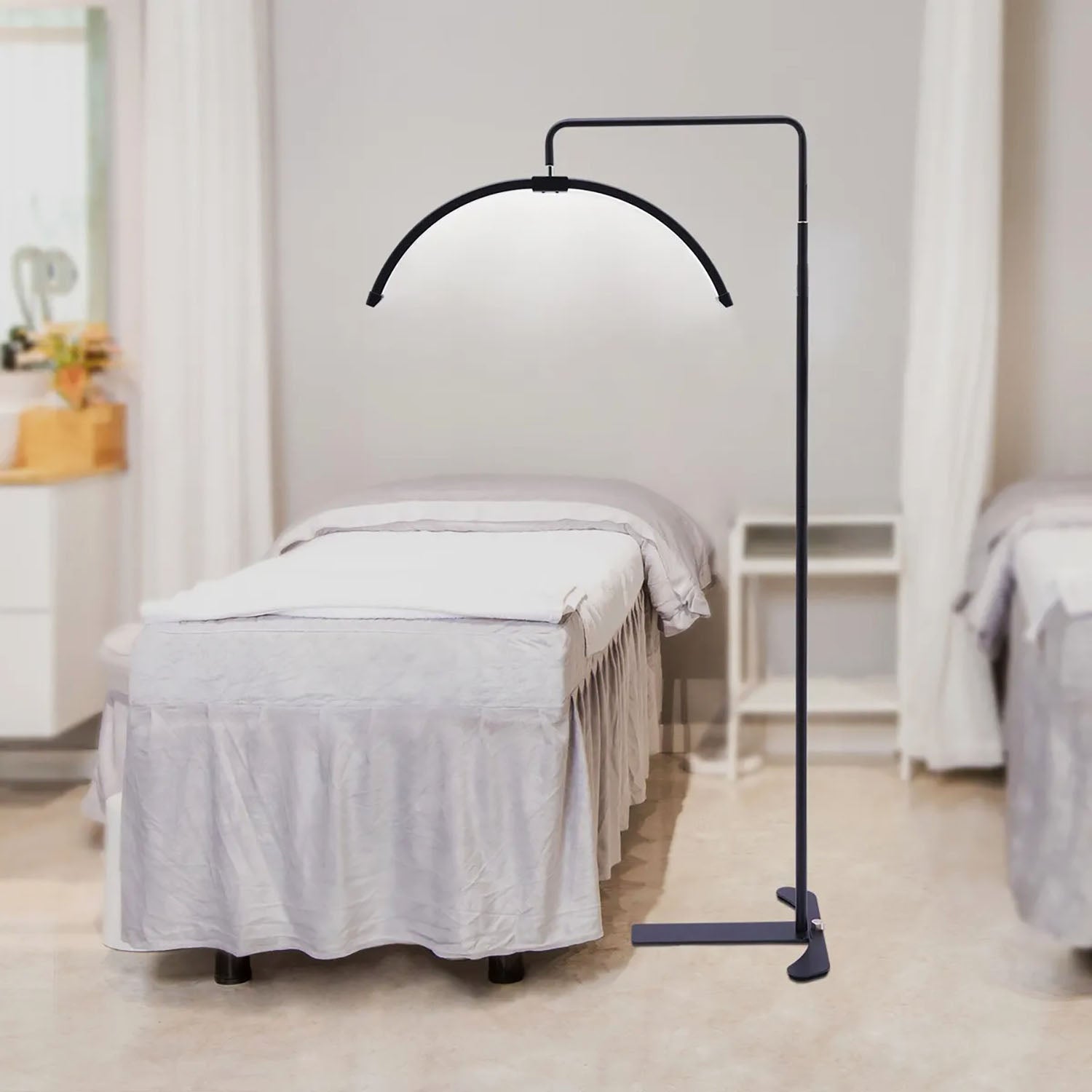 Ikonna Half Moon Lamp Stand Black with Rhinestones LMP-HMS-B