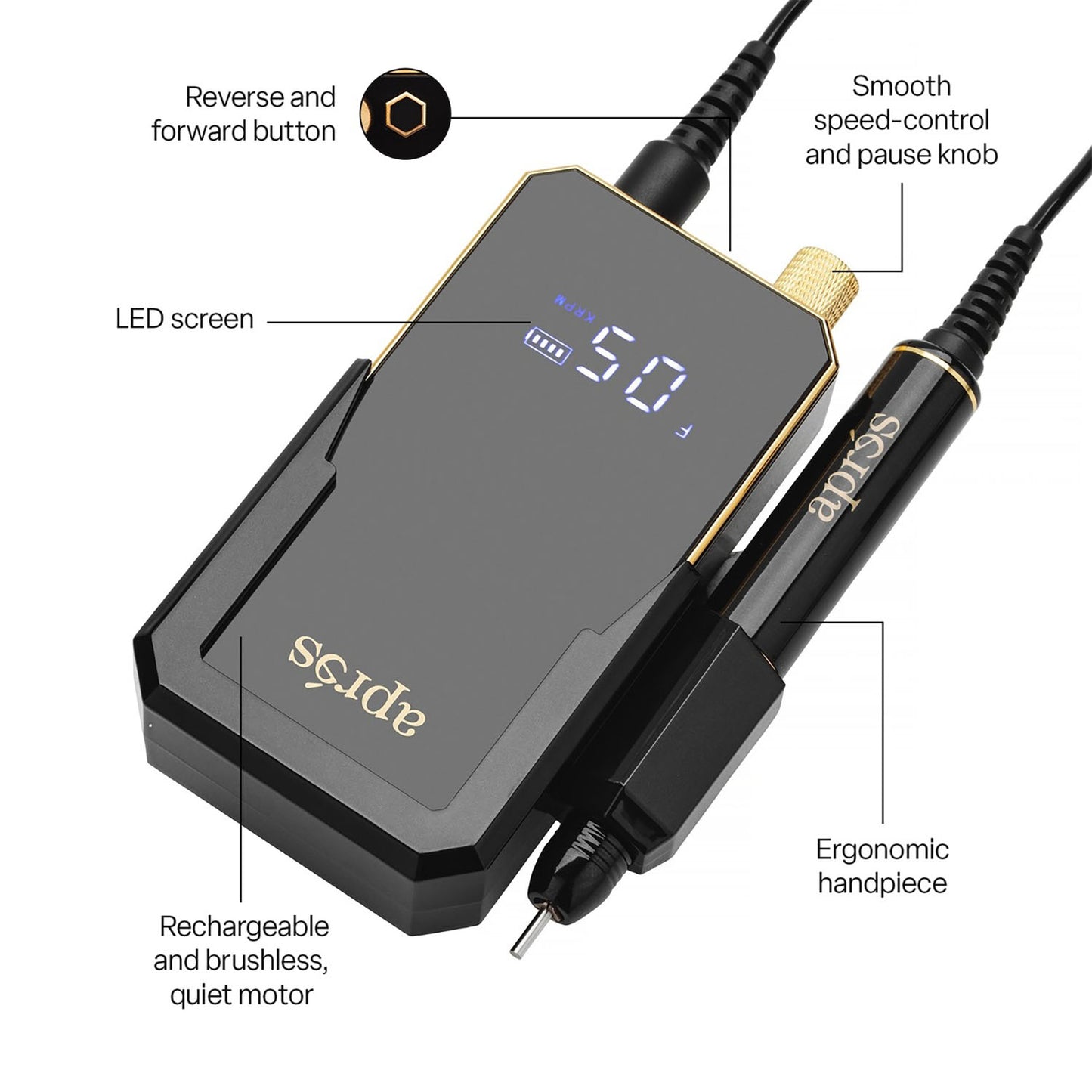 Aprés E-file - BLACK AP-6EFILE-BLK 44025