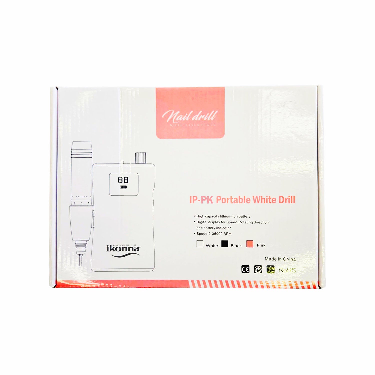 Ikonna Portable Nail Drill Pink IP-PK 10253