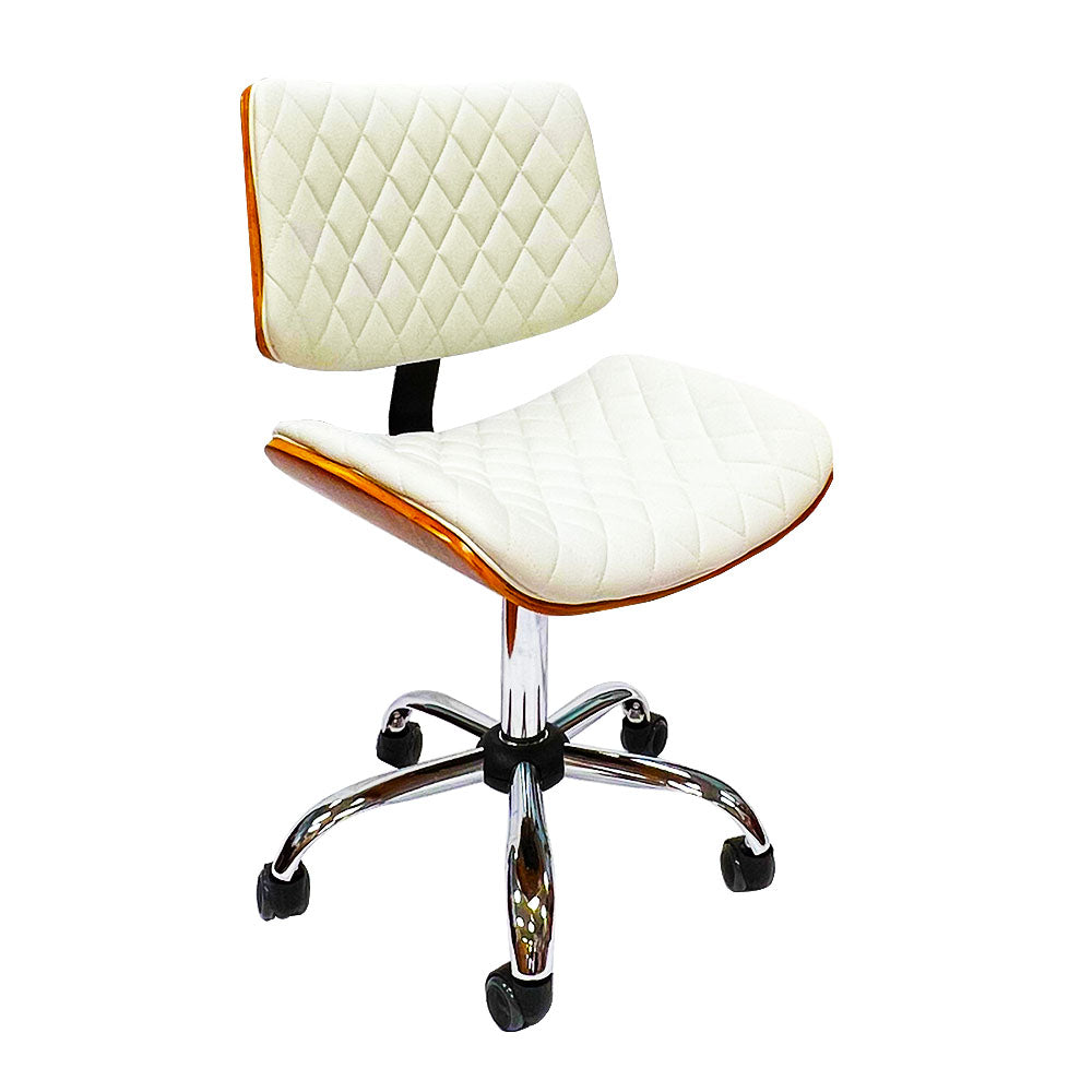 Wooden Back Diamond Chair White High Piston 6054-WHT