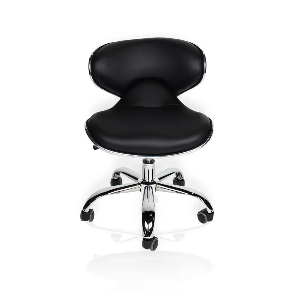 J&A Euro Pedi/Mani Stool - Black - Low Piston