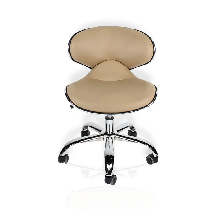 J&A Euro Pedi/Mani Stool - Taupe Beige - Low Piston