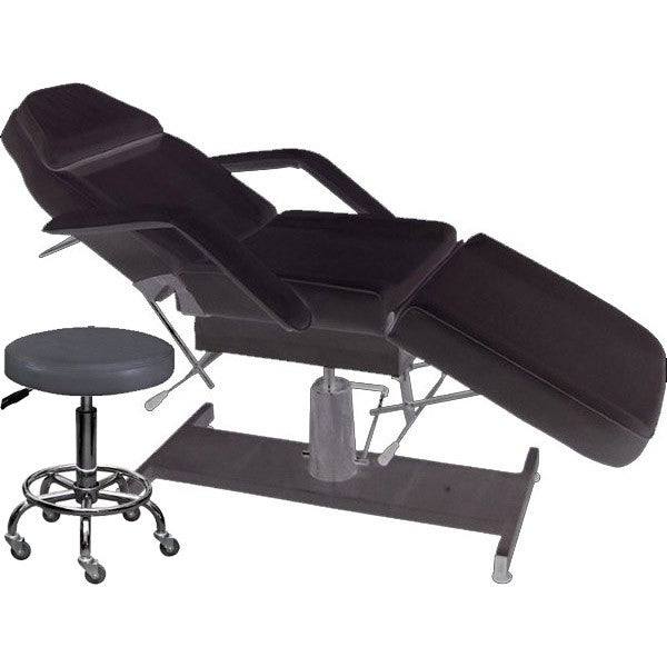 Hydraulic Facial Bed With Stool - Black ZD-822