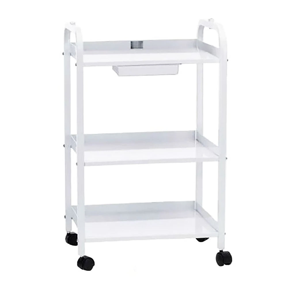 Satin Smooth Small 3-Shelf Trolley with Drawer 814109