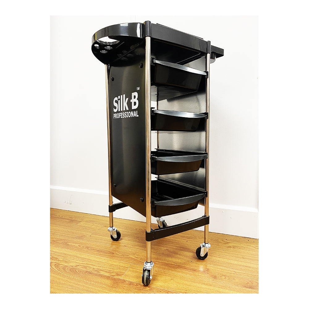 Silk-B Beauty Plastic Trolley Black Q16/BST C-33