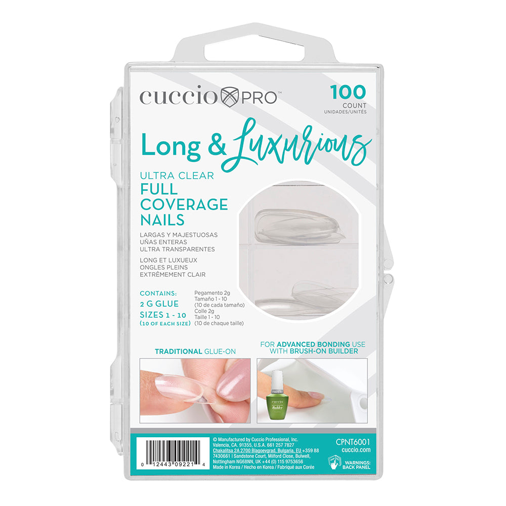 CuccioPRO Long & Luxurious Ultra Clear Tips 100ct. CPNT6001