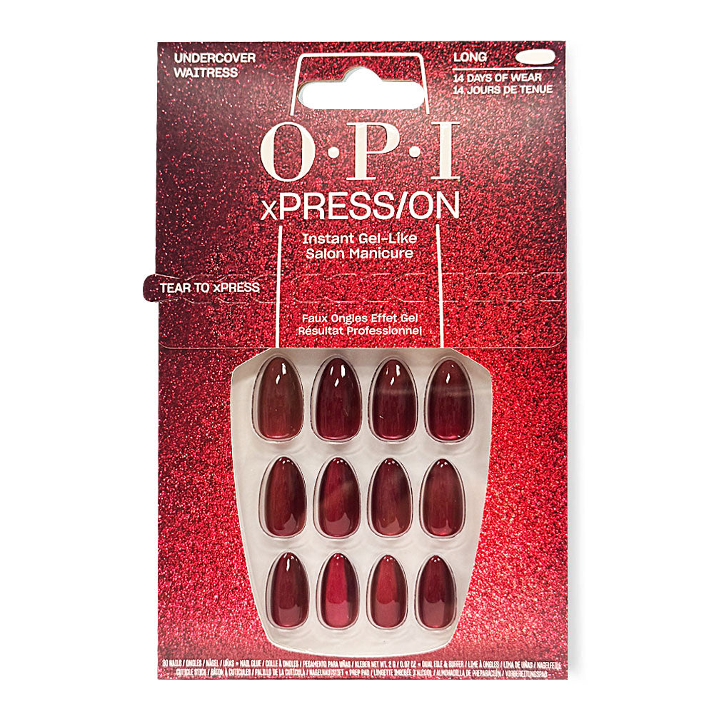 OPI xPRESS/ON Press On Nails Tips Undercover Waitress AN052L
