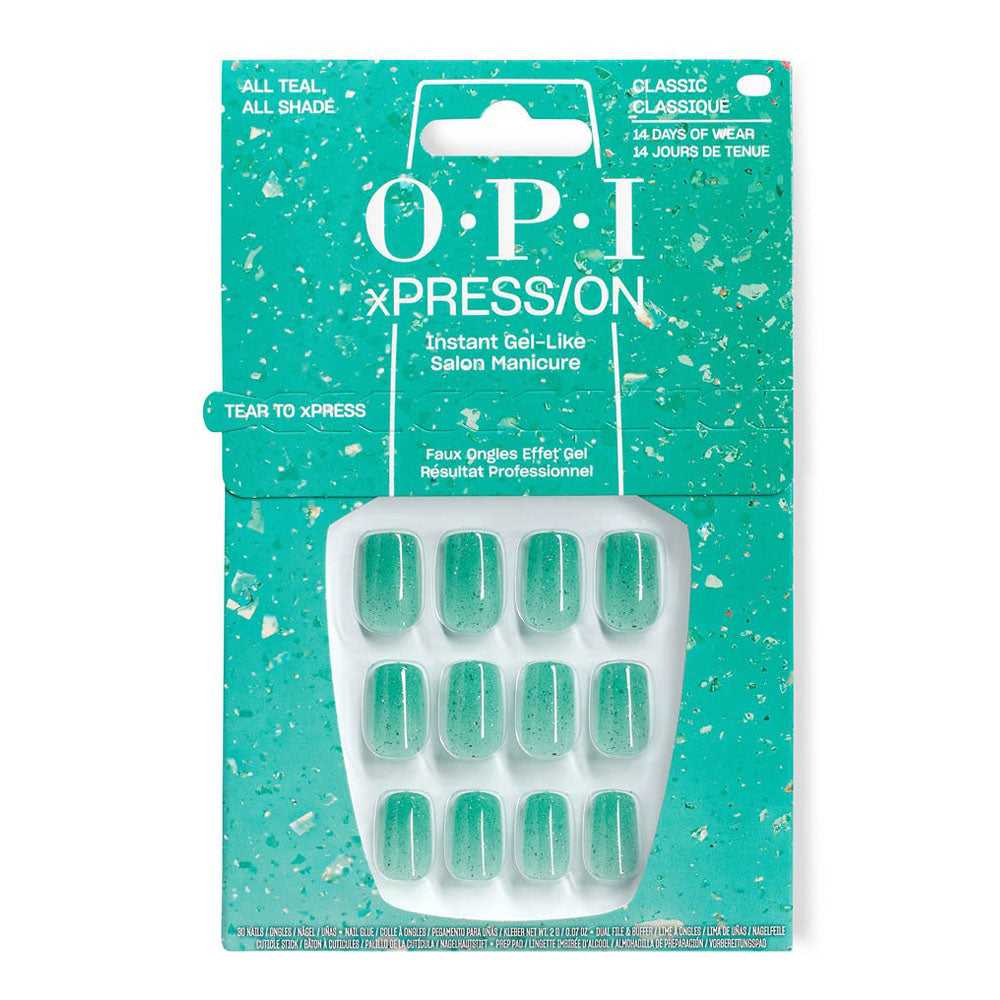 OPI xPRESS/ON Press On Nails Tips All Teal, All Shade AN060S
