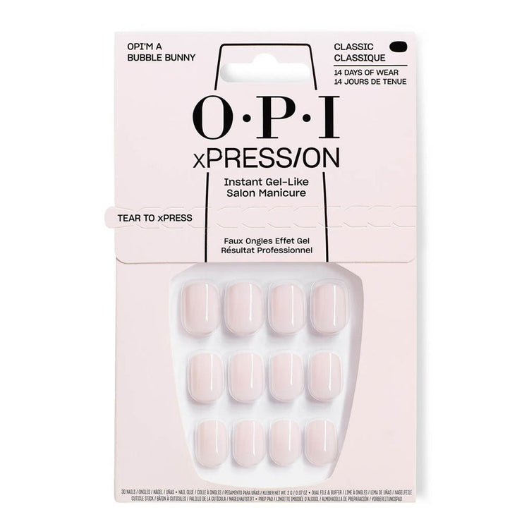 OPI xPRESS/ON Press On Nails Tips OPI'm a Bubble Bunny AN062