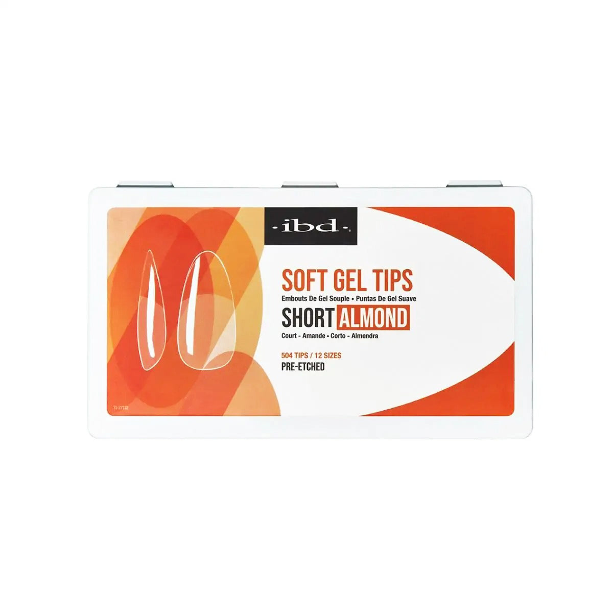 IBD Soft Gel Tips 504 Tips 12 Sizes - Short Almond 36203