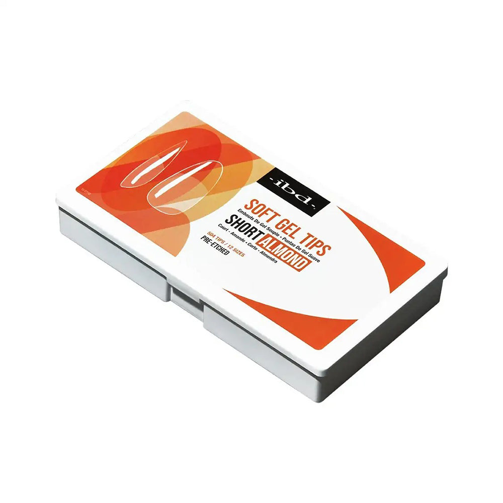 IBD Soft Gel Tips 504 Tips 12 Sizes - Medium Almond 36206