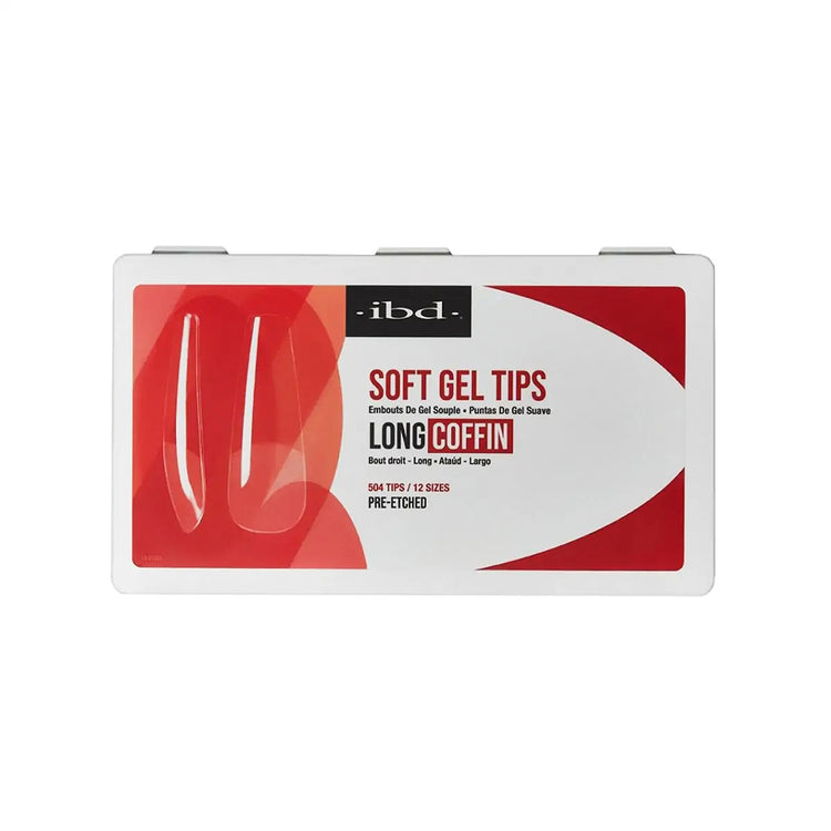 IBD Soft Gel Tips 504 Tips 12 Sizes - Long Coffin 36209
