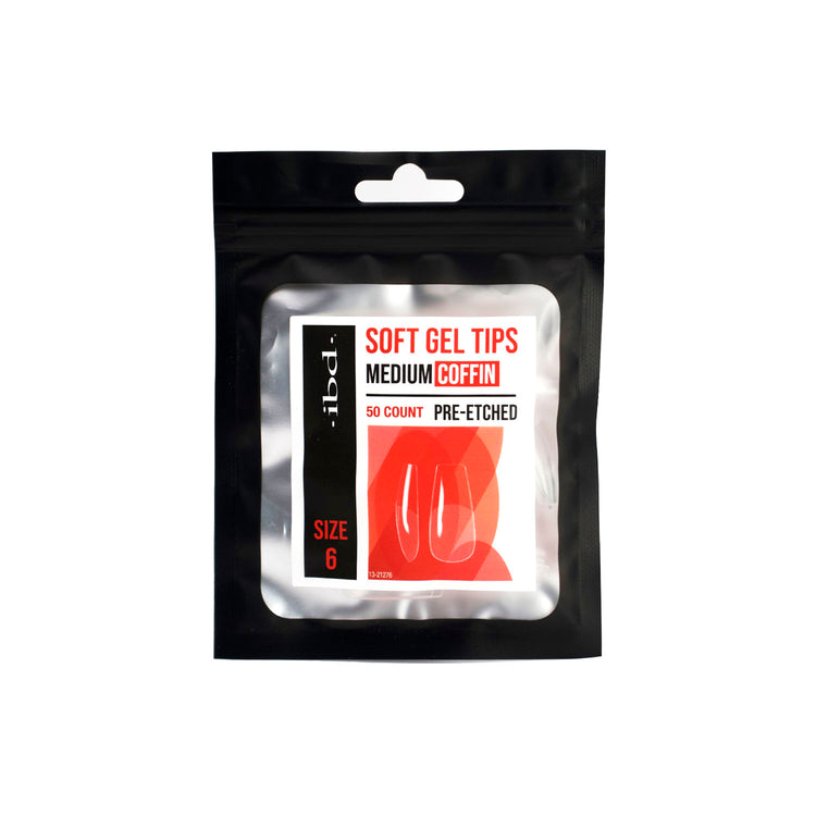 IBD Soft Gel Tips 50ct Medium Coffin Size 6 37470