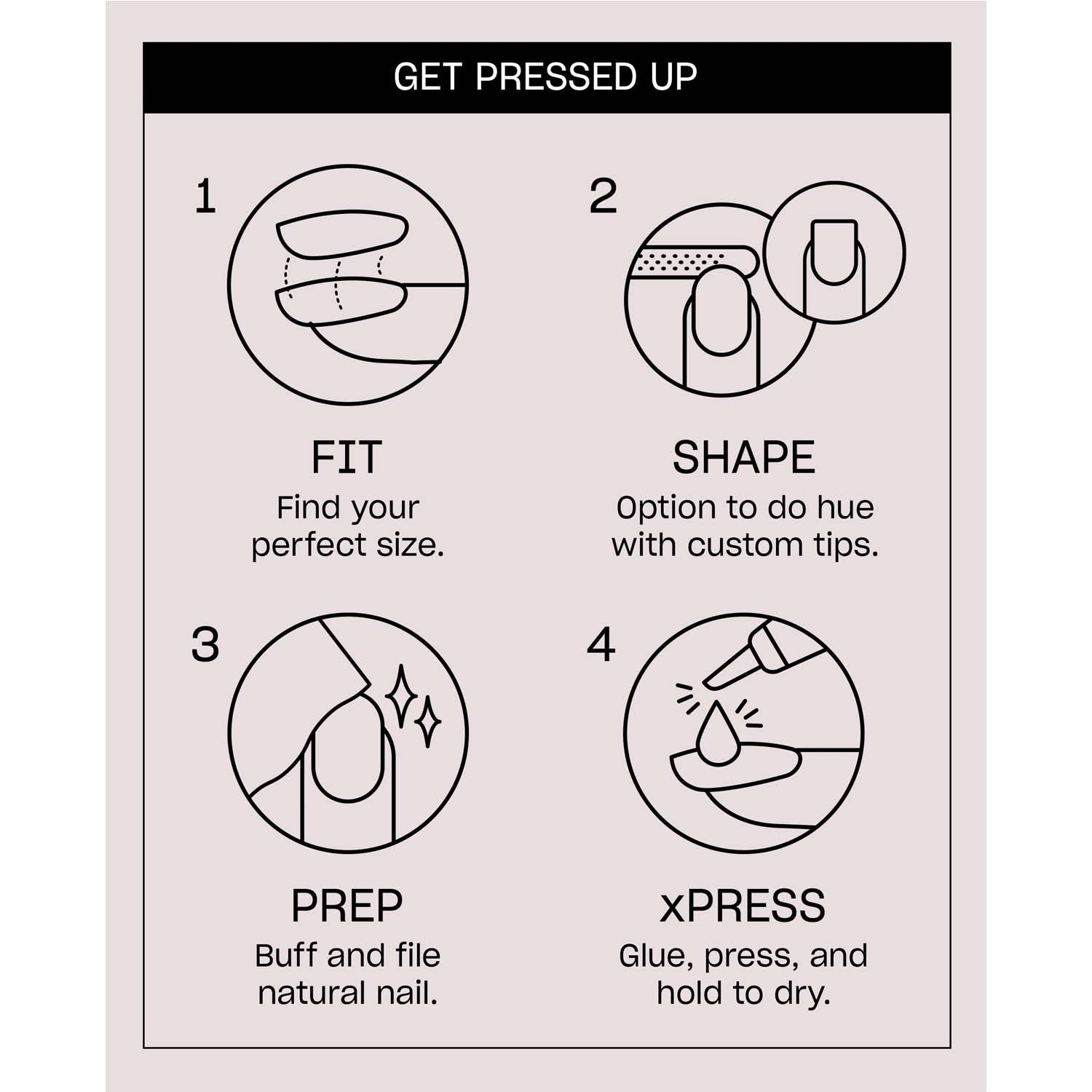 OPI xPRESS/ON Press on Nails Tips French Silk AN065S